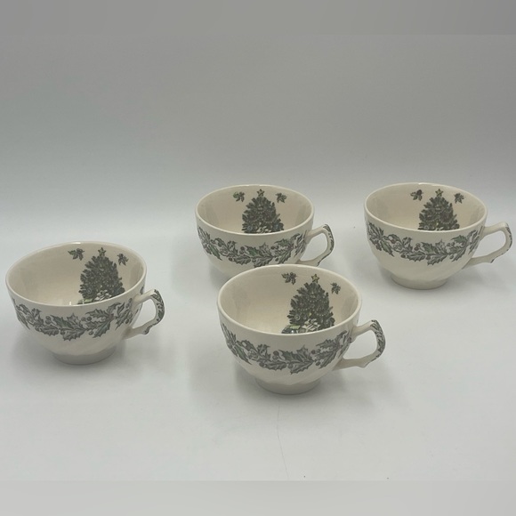 JOHNSON BROTHERS “Merry Christmas”   Set of 4 Coffee/Tea Cups - Made in England - Picture 15 of 16